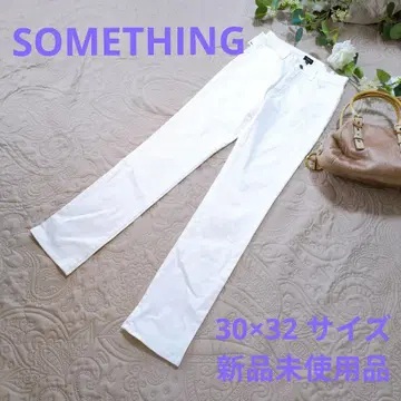 [ SOMETHING ] 화이트 캐주얼 팬츠 30x32 미사용 새상품