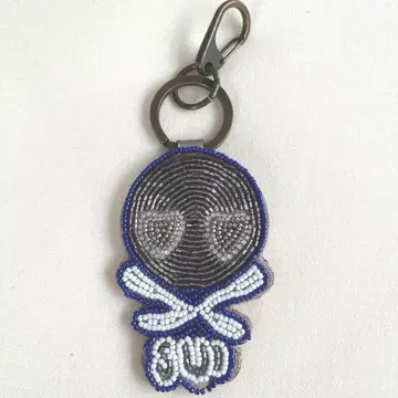 거의 미사용 ANNA SUI 키링 키참 키링 비즈 자수