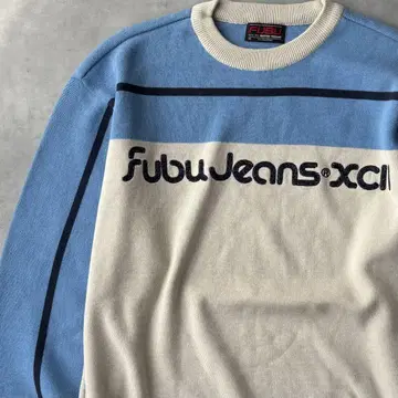 14706 FUBU Jeans 00's 로고 투톤 스웨터