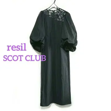 새상품 SCOT CLUB resil 볼륨 슬리브 레이스 원피스