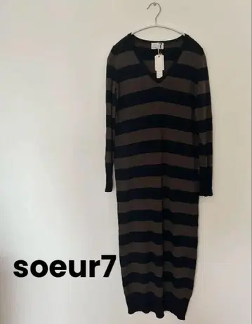 택 포함 soeur7 스콧 클럽 야마다야 보더 니트 원피스