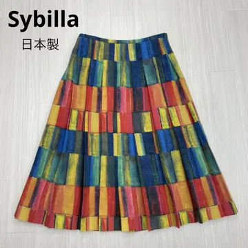 Sybilla 시빌라 울 플리츠 스커트 종아리 기장 일본제