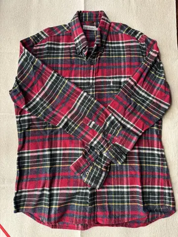 Hush Puppies 빨간색 계열 체크 플란넬 셔츠 LL