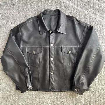 GIDEAL aging synthetic leather jacket
