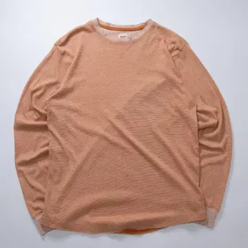MOSSIMO 얇은 소재 코튼 니트 오렌지 티셔츠 면 폴리