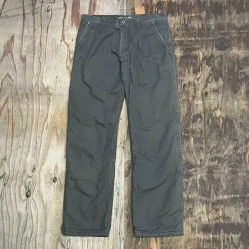 Eddie Bauer 덕 워크 팬츠 와이드 안감 플리스 담요