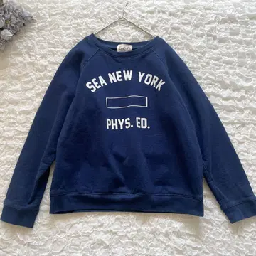 씨 뉴욕 로고 맨투맨 네이비 사이즈 S