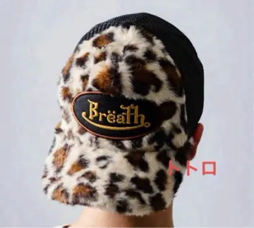 BREATH FAUX LEOPARD FUR CAP BROWN 블레스