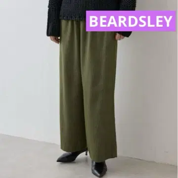 [새상품급] BEARDSLEY 허리 리브 텐셀 데님 팬츠 카키