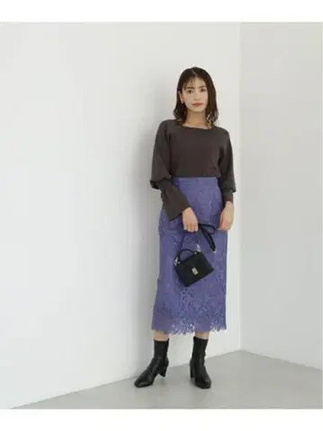 NATURAL BEAUTY BASIC 케미컬 레이스 타이트 스커트