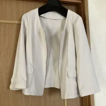 아이보리 노카라 자켓