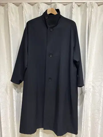 CABaN 울 개버딘 스탠드 카라 코트