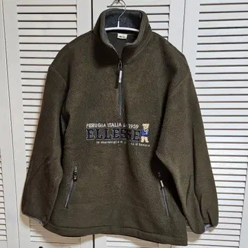 ellesse 보아 하프 지퍼 카키