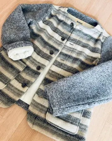 BEAMS BOY 네이티브 무늬 울 보아 자켓