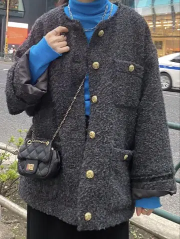 새상품, 택 포함 LOUNGEDRESS 트위드 자켓