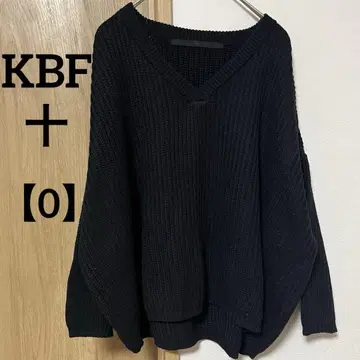 KBF 10 [ 0 ] 블랙 V넥 니트 빅 루즈