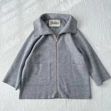 [ 새상품급 ] 헤르노 HERNO 울 후드티 그레이 후디 집업
