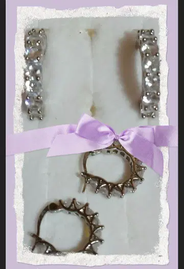 플라티나 코팅 모이사나이트 후프 귀걸이 *.