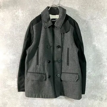 마리떼 프랑소와 저버 절개 P 코트 그레이 더블 버튼 울