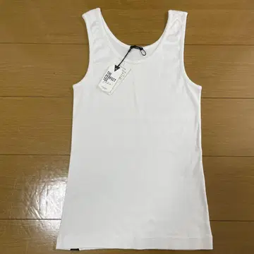 택 포함 새상품 덴함 Denham 화이트 슬리브리스 상의 화이트