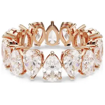 스와로브스키 반지 크리스탈 골드 미사용 새상품 9호