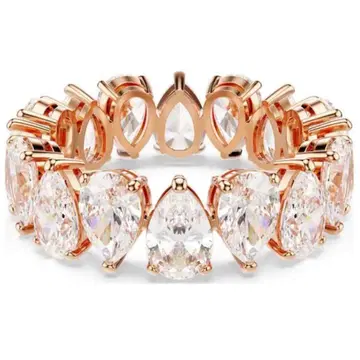 스와로브스키 반지 크리스탈 골드 미사용 새상품 9호