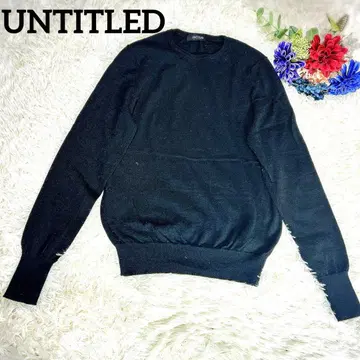UNITED ARROWS 크루넥 니트 풀오버 블랙 M