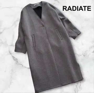 RADIATE 야마다야 종이상자 니트 롱 코트 GREY M