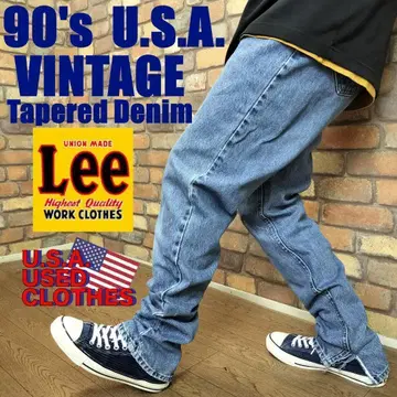 PD1-313 [90's USA 구제 의류 Lee] 빈티지 테이퍼드 데님