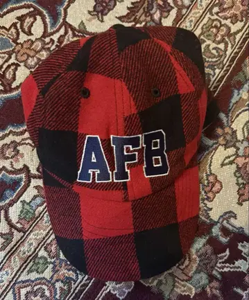 AFB 빨검 체크 캡