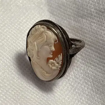 빈티지 vintage 카메오 반지 오버사이즈