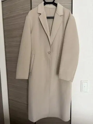 새상품급 UNIQLO 유니클로 더블 페이스 롱 코트 내추럴