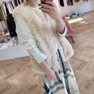 mite poodle fur vest 퍼 베스트