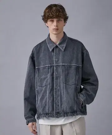 PUBLIC TOKYO 데님 자켓 DARK GRAY