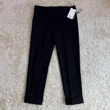 미사용 새상품! UNIQLO +J 블랙 M 플란넬 크롭 팬츠