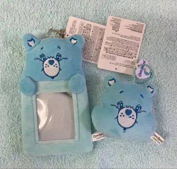 케어베어 다이소 카드 케이스 & 마스코트 세트 스카이블루