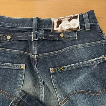 Lee 08305 (일본제) w28 신치 벨트 데님 팬츠 소가죽