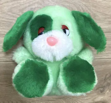 쇼와 레트로 그린 컬러 토끼 봉제 인형