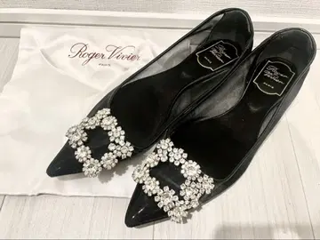 [새상품급] Roger Vivier 블랙 플랫슈즈