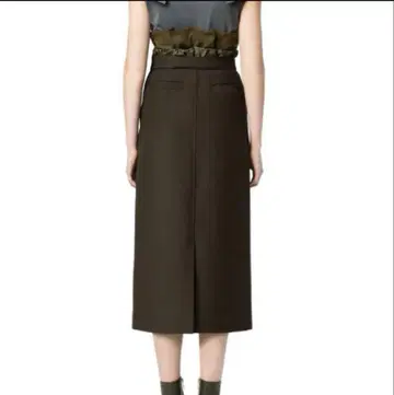 CLANE 더블 허리 스커트 size 1 카키