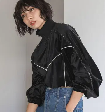 PAGEBOY 하프 ZIP 벨로아 트랙 자켓