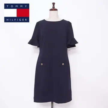 타미힐피거 스트레치 저지 원피스 종아리 기장 네이비 8*HD804