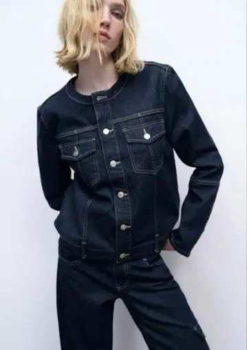 미사용 새상품 ZARA 자라 데님 자켓 XS