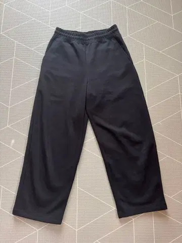 맨투맨 와이드 팬츠 블랙 S UNIQLOC 유니클로C