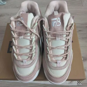 FILA x BE:FIRST 콜라보 스니커즈 핑크/화이트 24.5cm