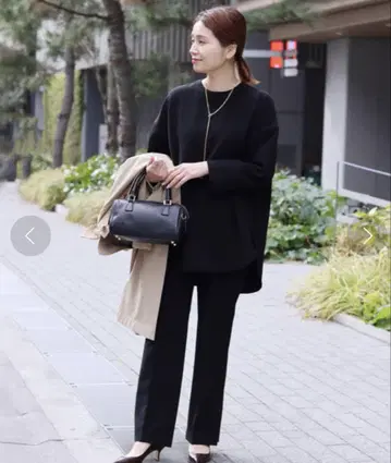 저널 스타 스탠다드 더블 크로스 셔츠 테일 블라우스 셋업 네이비