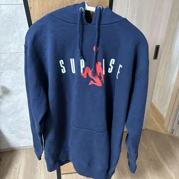 SUPRISE 네이비 후드 부착 후드티 XXL 샘플링