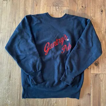 90s 리버스 위브 블랙 XL 자수&눈 있음 초레어 빈티지