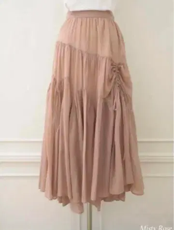 herlipto Asymmetric Tiered Cotton Skirt