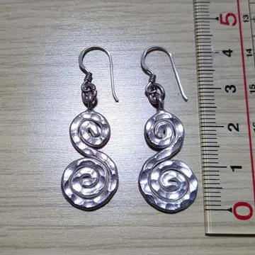 카렌 실버 귀걸이 후크 카렌족 소용돌이